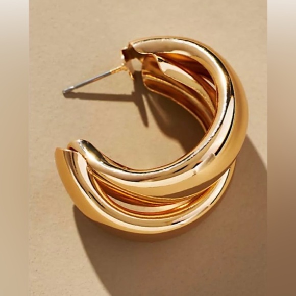 Double-Loop Hoop Earrings - Picture 2 of 6